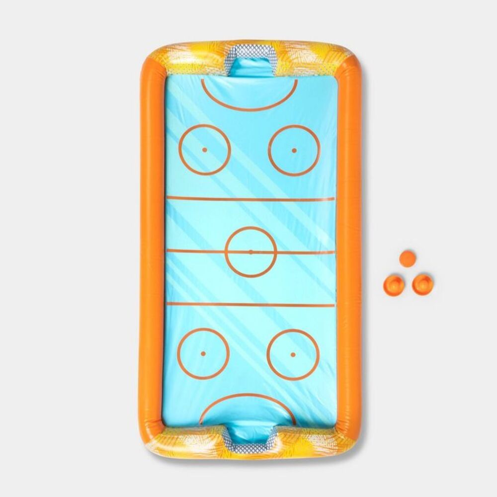 Sun Squad -  Inflatable Pool Hockey Game Toy Indoor O Orange